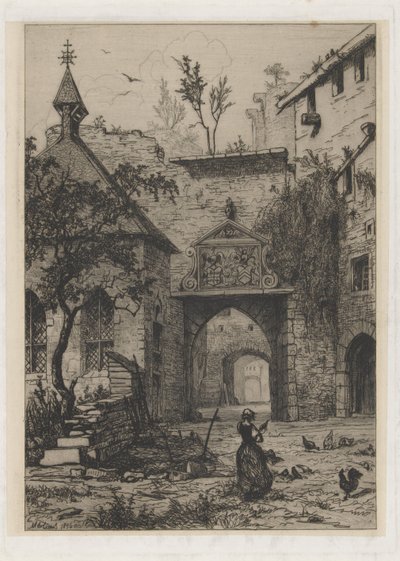 Inngang til Hollenfeltz Slott av Martinus Antonius Kuytenbrouwer jr.