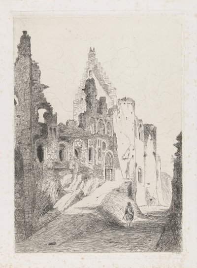 Ruinene av slottet Vianden av Martinus Antonius Kuytenbrouwer jr.