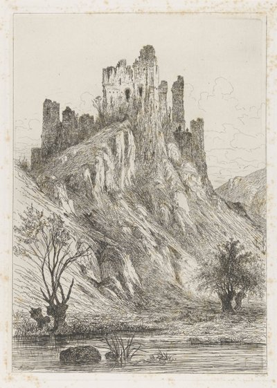 Ruin av slottet Montaigle av Martinus Antonius Kuytenbrouwer jr.