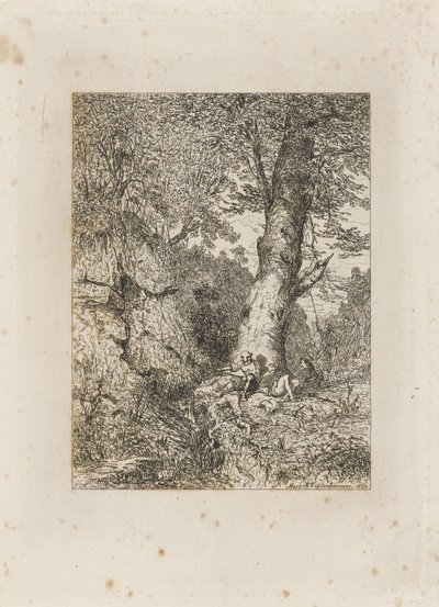 Krigere hviler under et tre av Martinus Antonius Kuytenbrouwer jr.