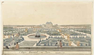 Utsikt over Huis De Voorst av Martinus Berkenboom