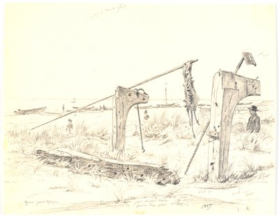 Strandtomt med båtplass, Skagen av Martinus Rørbye