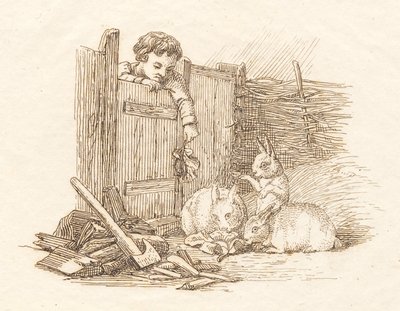 Illustrasjon til "Halv hundre fabler for barn" av Hey av Martinus Rørbye