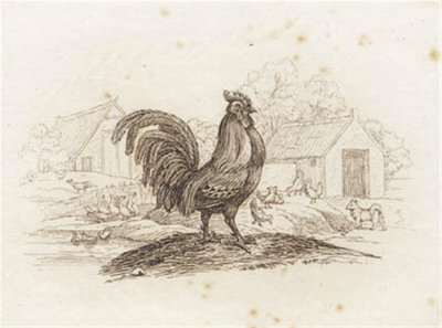 Illustrasjon til "Halv hundre fabler for barn" av Hey av Martinus Rørbye