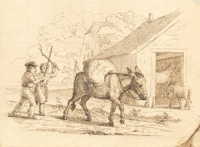 Illustrasjon til "Halv hundre fabler for barn" av Hey av Martinus Rørbye