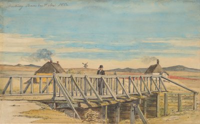 Landskap med en bro nær Mosbjerg, 1833. av Martinus Rørbye