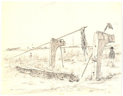 Strandtomt med båtplass, Skagen av Martinus Rørbye