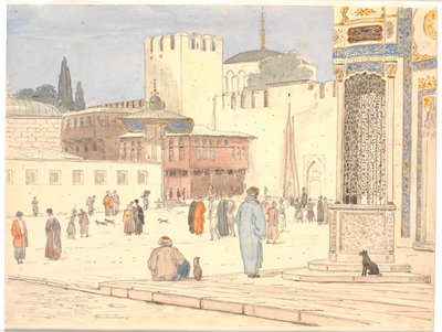 Torget foran Bab-i-Hümayan i Konstantinopel av Martinus Rørbye