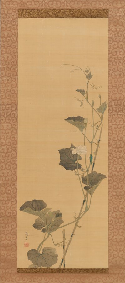 Calabash Flowers and Beetle, tidlig på 1800-tallet. av Maruyama Ôshin