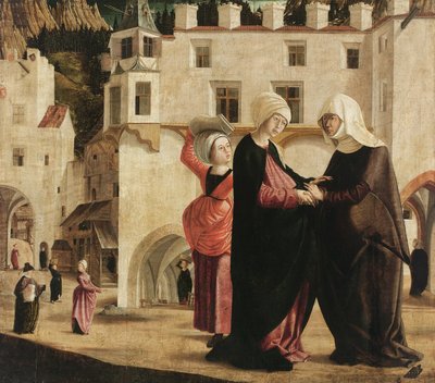 The Visitation, ca. 1502 (maleri på gran) av Marx Reichlich
