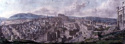 Utsikt fra toppen av Calton Hill av Nelson