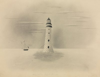 Eddystone fyrtårn, 1840. av Mary Altha Nims
