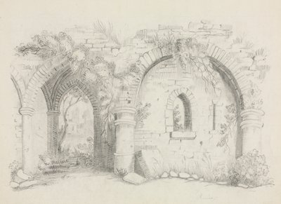 Ruiner, ca 1840. av Mary Altha Nims