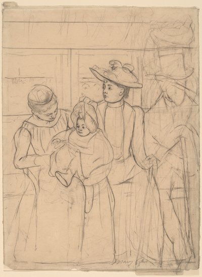 I Omnibus [høyre], ca. 1891 av Mary Cassatt