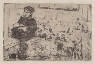 Interiør: På sofaen, ca. 1883. av Mary Cassatt