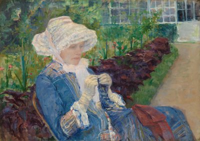 Lydia hekler i hagen på Marly, 1880 av Mary Cassatt