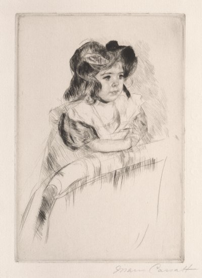 Margot, Hvilende armer på baksiden av lenestolen, ca. 1903. av Mary Cassatt