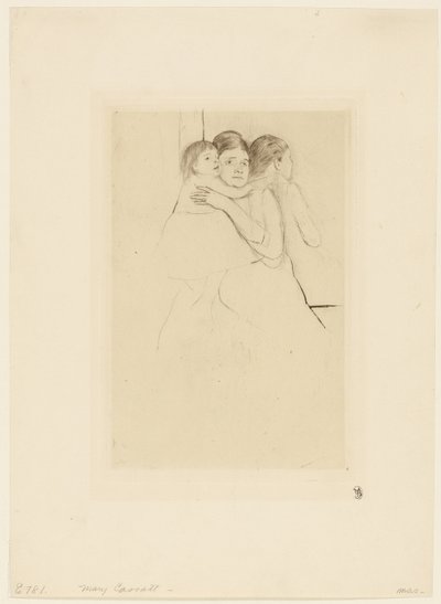 Mor Berthe som holder barnet sitt av Mary Cassatt