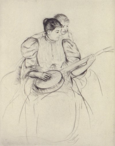 Banjo-leksjonen av Mary Cassatt