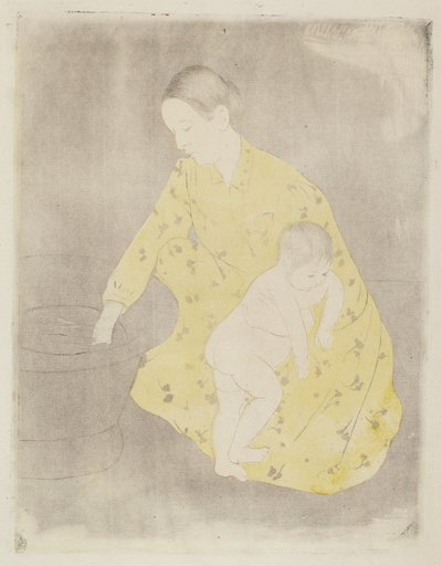 The Bath, 1890-1891. av Mary Cassatt