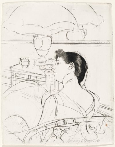 Lampen, 1890-1891. av Mary Cassatt