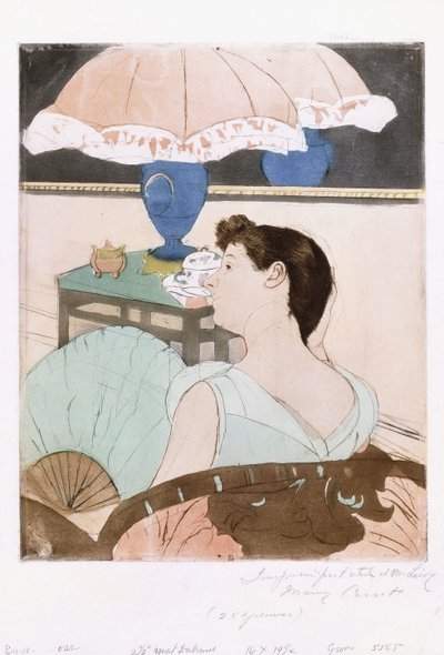 Lampen, 1890-91 av Mary Cassatt
