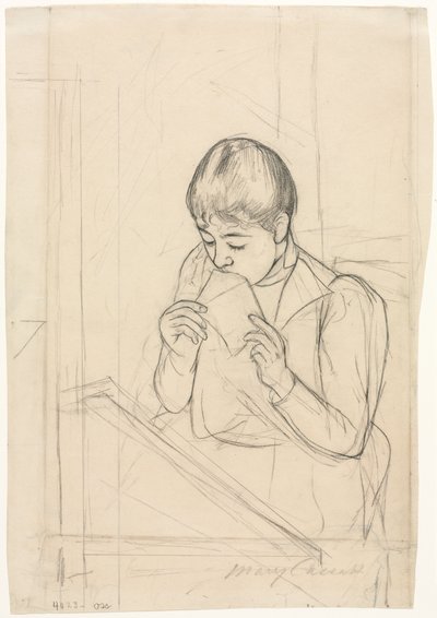 The Letter recto, The Letter verso, 1891. av Mary Cassatt