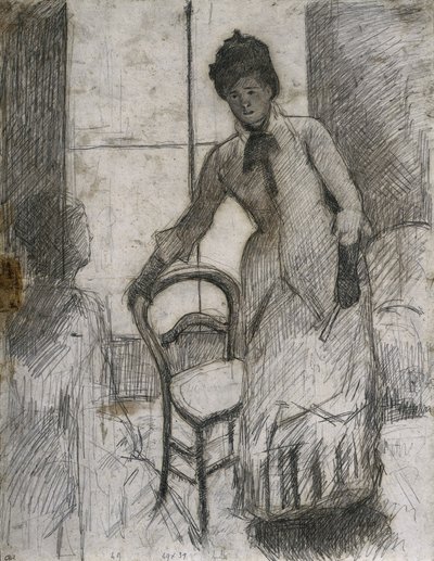 Den besøkende recto, ca. 1881. av Mary Cassatt