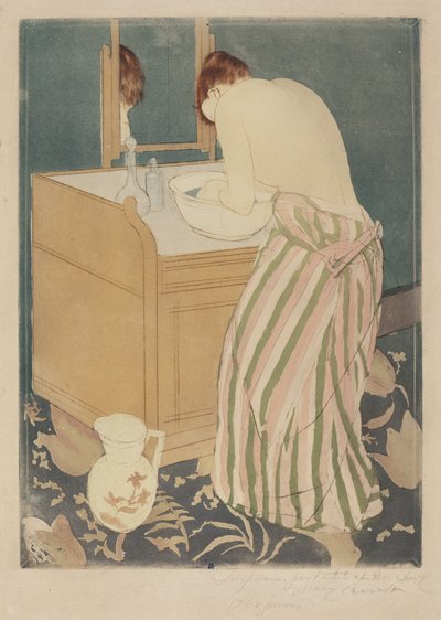 Kvinne som bader av Mary Cassatt