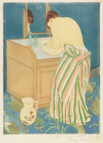 Kvinne som bader av Mary Cassatt