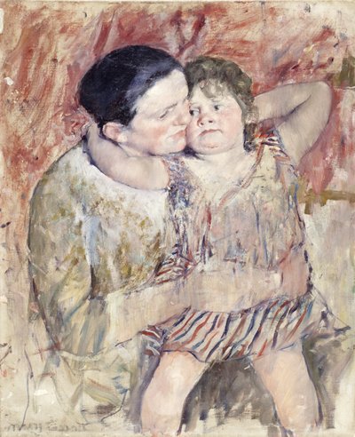 Kvinne og barn (Mathilde Holding a Child), ca.1900 av Mary Cassatt