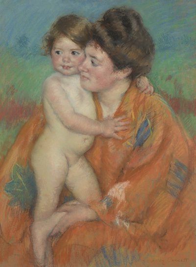 Kvinne med baby, ca. 1902 av Mary Cassatt