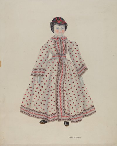 Dukke med China Head av Mary D. Porter