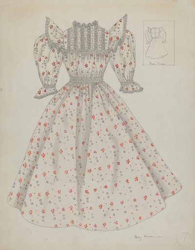 Dukkekjole, ca. 1936. av Mary E Humes
