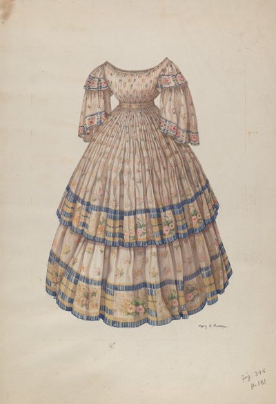 Kjole med bøyleskjørt, 19351942. av Mary E Humes