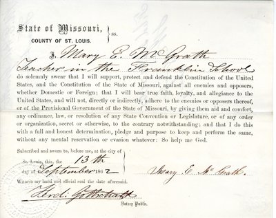 Lojalitetsed av Mary E. McGrath fra Missouri, St. Louis County av Mary E. McGrath