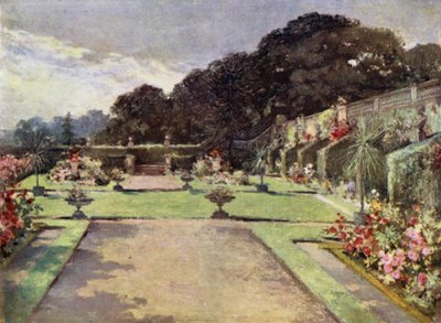 Scottish Gardens: Balcaskie (farge litho) av Mary Georgina Wade Wilson