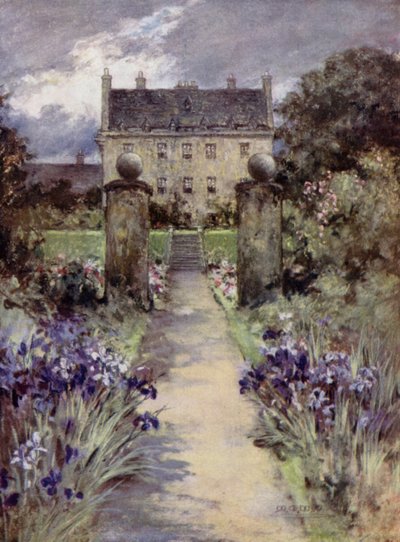 Scottish Gardens: Carnock (farge litho) av Mary Georgina Wade Wilson