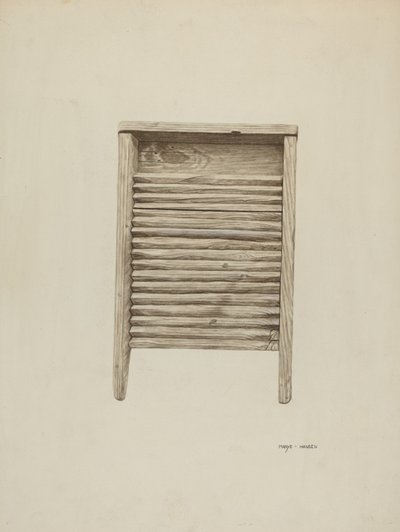 Vaskebrett, ca. 1940. av Mary Hansen