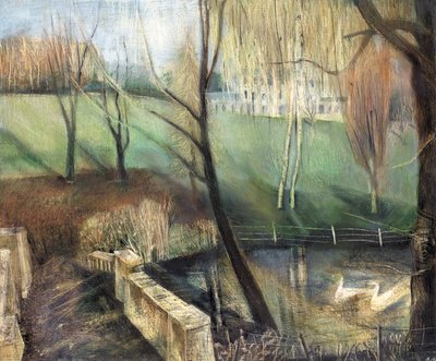 Pond, Kenwood, 2002 (olje om bord) av Mary Kuper