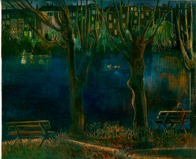 Dammen; South End Green, 2011 (olje om bord) av Mary Kuper