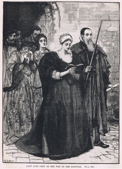 Lady Jane Gray på vei til stillaset 1554 av Mary L. Gow