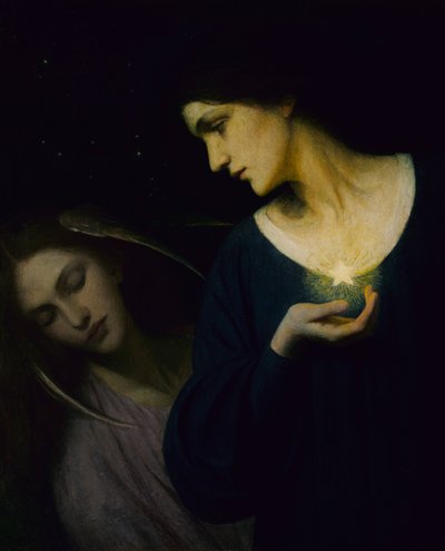 Natten og hennes datter sover, 1902. av Mary L. Macomber