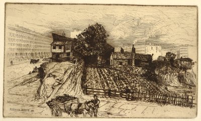 En bygård, New York av Mary Nimmo Moran
