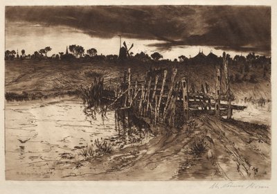 Tween the Gleamin and the Mirk, When the Kye come Hame, 1883. av Mary Nimmo Moran