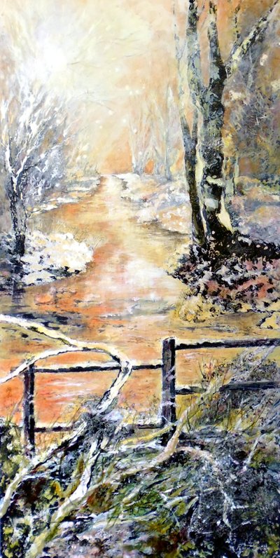 Tidlig vinter morgen langs Markeaton bekk av Mary Smith