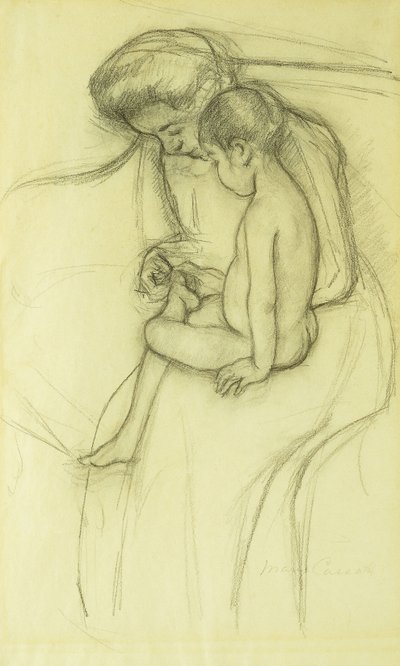 Pedikyren, ca. 1908 av Mary Cassatt
