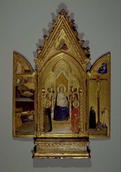 Madonna med hellige og scener fra Kristi liv, bærbar altertavle av Maso di Banco