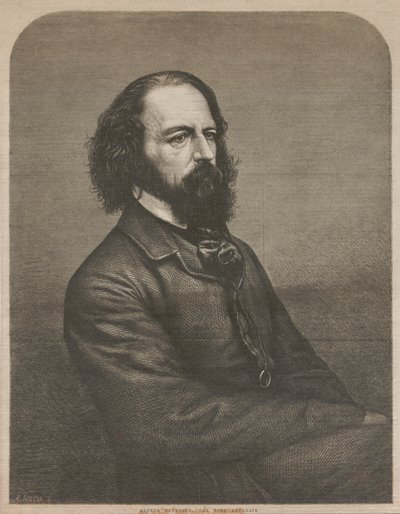 Portrett av Alfred, Lord Tennyson 1809-1892, 1864. av Mason Jackson