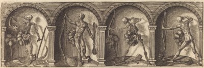 De ulike portrettene og figurene VII av Master AD